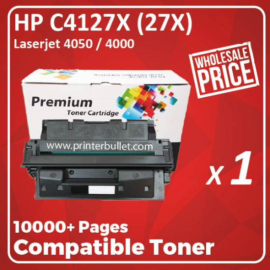 Compatible HP C4127X (27X) Black Toner Cartridge