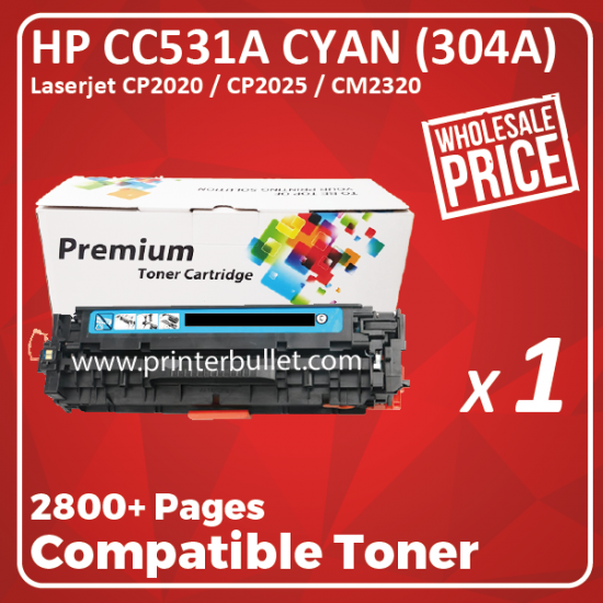 Compatible HP CC531A Cyan Toner Cartridge