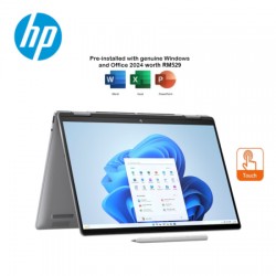 HP Envy X360 14-Fa0022AU 14'' WUXGA Touch 2-In-1 Laptop Meteor Silver ( Ryzen 7 8840HS, 16GB, 512GB SSD, ATI, W11, HS+M365 )