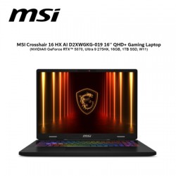 MSI Crosshair 16 HX AI D2XWGKG-019 16'' QHD+ Gaming Laptop ( NVIDIA® GeForce RTX™ 5070, Ultra 9 275HX, 16GB, 1TB SSD, W11 )