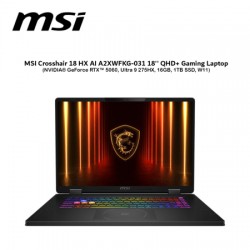 MSI Crosshair 18 HX AI A2XWFKG-031 18'' QHD+ Gaming Laptop ( NVIDIA® GeForce RTX™ 5060, Ultra 9 275HX, 16GB, 1TB SSD, W11 )