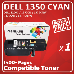 Compatible Dell 1350 Cyan Toner Cartridge