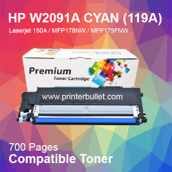 Compatible HP 119A Cyan Laser Toner Cartridge (W2091A)