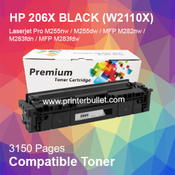 Compatible HP 206X Black LaserJet Toner Cartridge (W2110X)