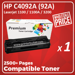Compatible HP C4092A (92A) Black Toner Cartridge