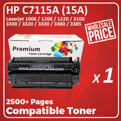 Compatible HP C7115A (15A) Black Toner Cartridge