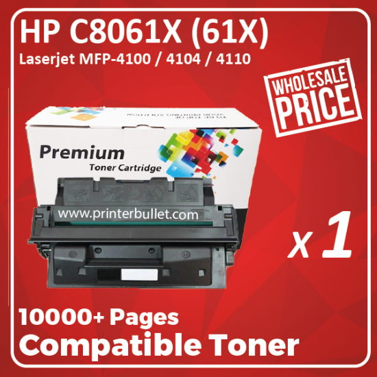 Showing image for Compatible HP C8061X (61X) Black Toner Cartridge Compatible HP C8061X (61X) Black Toner Cartridge image