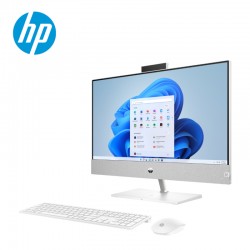 HP Pavilion 24-CA2000D 23.8" Touch FHD All-In-One Desktop PC Snowflake White ( I5-13400T, 8GB, 512GB SSD, Intel, W11, HS )