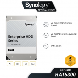 Synology 12TB HAT5300 SATA III 3.5" Internal Enterprise HDD