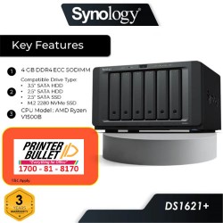 Synology DiskStation DS1621+ 6-Bay 3.5" SATA HDD NAS Server