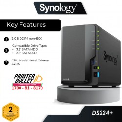 Synology DiskStation DS224+ 2-Bay NAS Enclosure