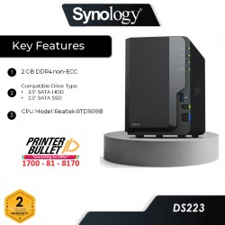 Synology DiskStation DS223 2-Bay NAS Enclosure