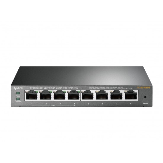 Original Omada TL-SG108PE 8-Port Gigabit Easy Smart Switch with 4-Port PoE+ (TL-SG108PE) TP-Link Malaysia