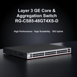 RUIJIE RG-CS85-48GT4XS-D 48-Port GE Electrical Layer 3 Enterprise-Class Core or Aggregation Switch,4 × 10G Uplink Ports RUIJIE RG-CS85-48GT4XS-D 48-Port GE Electrical Layer 3 Enterprise-Class Core or Aggregation Switch,4 × 10G Uplink Ports