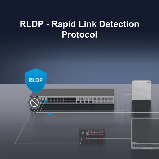 Showing image for RUIJIE RG-S2915-24GT4MS-P-L,24-Port Gigabit Layer 2+ Managed PoE+ Switch with Four 2.5GE Uplink SFP Ports RUIJIE RG-S2915-24GT4MS-P-L,24-Port Gigabit Layer 2+ Managed PoE+ Switch with Four 2.5GE Uplink SFP Ports image