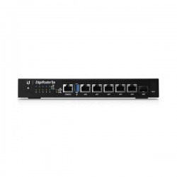 Ubiquiti Networks ER-6P Fanless router with a four-core, 1 GHz MIPS64 processor, (5) Gigabit RJ45 ports, and an SFP port Ubiquiti Networks ER-6P Fanless router with a four-core, 1 GHz MIPS64 processor, (5) Gigabit RJ45 ports, and an SFP port