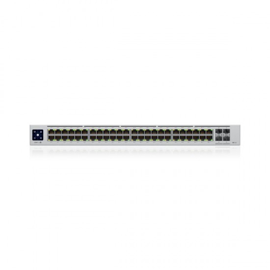 Ubiquiti USW-Pro-48-POE Layer 3, PoE switch with (48) GbE RJ45 ports, including (40) 802.3at PoE+ ports and (8) 802.3bt PoE++ ports, and (4) 10G SFP+ ports image