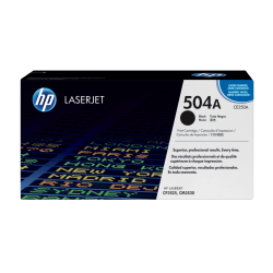 HP 504A Black LaserJet Toner Cartridge (CE250A)