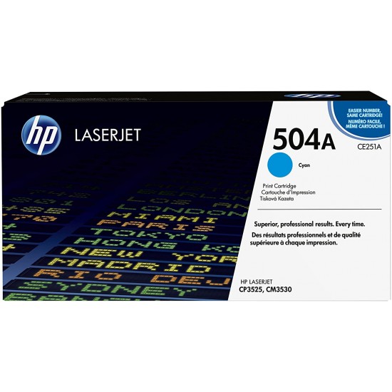 HP 504A Cyan LaserJet Toner Cartridge (CE251A) Hewlett-Packard Malaysia