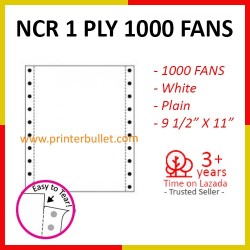 1 PLY NCR 1000 Fans White Computer Form