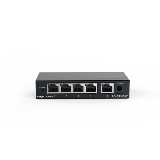 Showing image for Ruijie Reyee RG-ES105GD 5-port 10/100/1000Mbps Unmanaged Non-PoE Switch Ruijie Reyee RG-ES105GD 5-port 10/100/1000Mbps Unmanaged Non-PoE Switch image