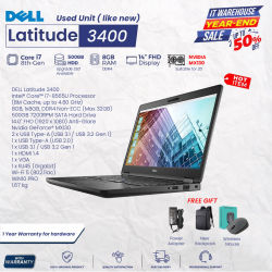 (USED) DELL Latitude 3400 Laptop (i7-8565U/8GB/500GB/MX130/14"/WIN10PRO)