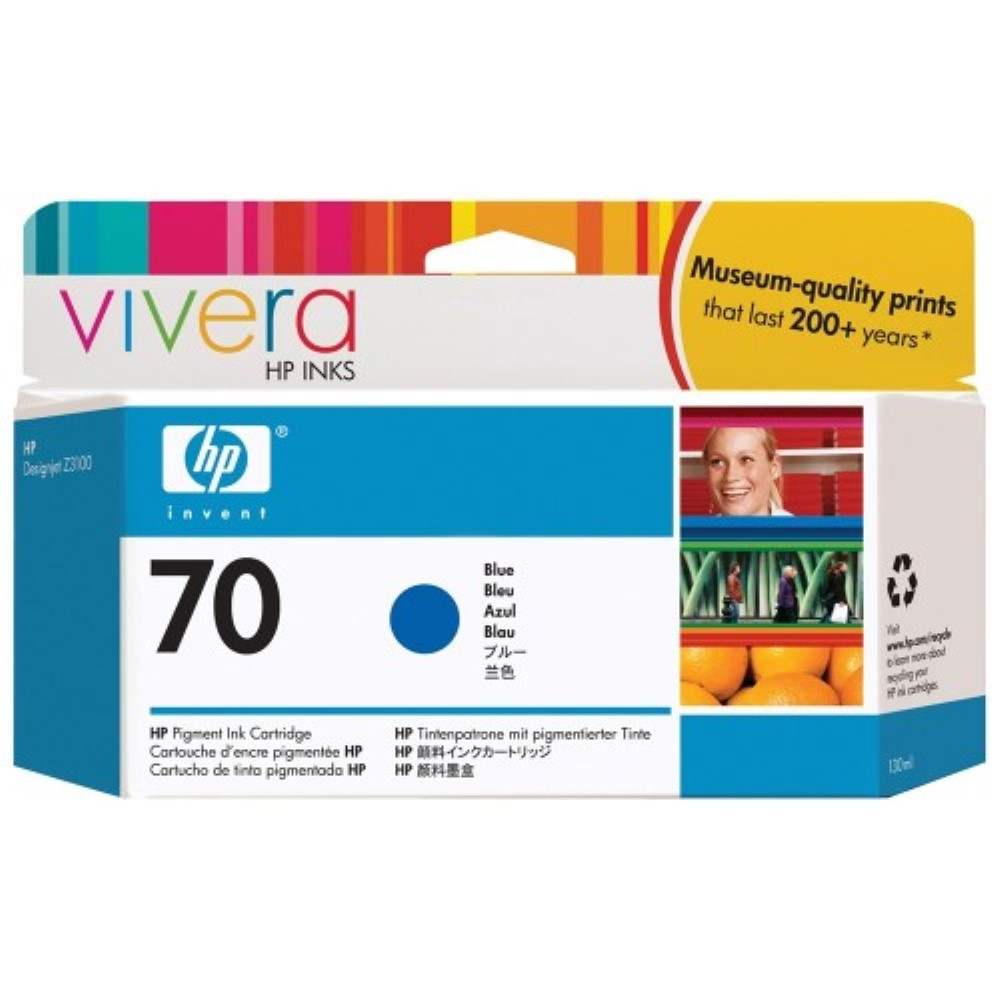 HP 70 DesignJet Ink Cartridge 130-ml - Blue (C9458A)