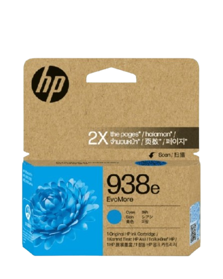 HP 938e EvoMore Cyan Original Ink Cartridge