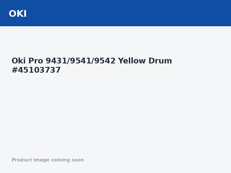 Oki Pro 9431/9541/9542 Yellow Drum #45103737
