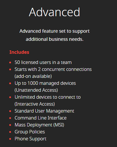AnyDesk Advanced - 2 Concurrent Connections, 1 Year