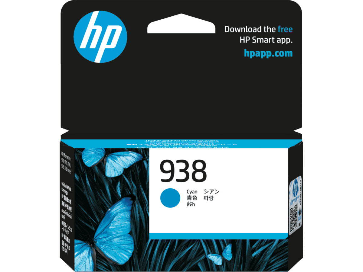 HP 938 Cyan Original Ink Cartridge