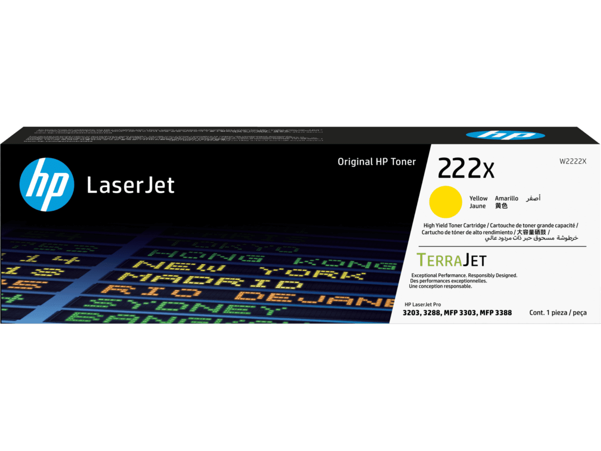 HP 222X Ylw LaserJet 토너 카트리지