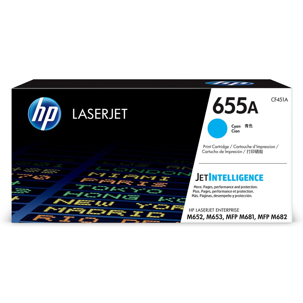 HP 655A Cyan Original LaserJet Toner Cartridge
