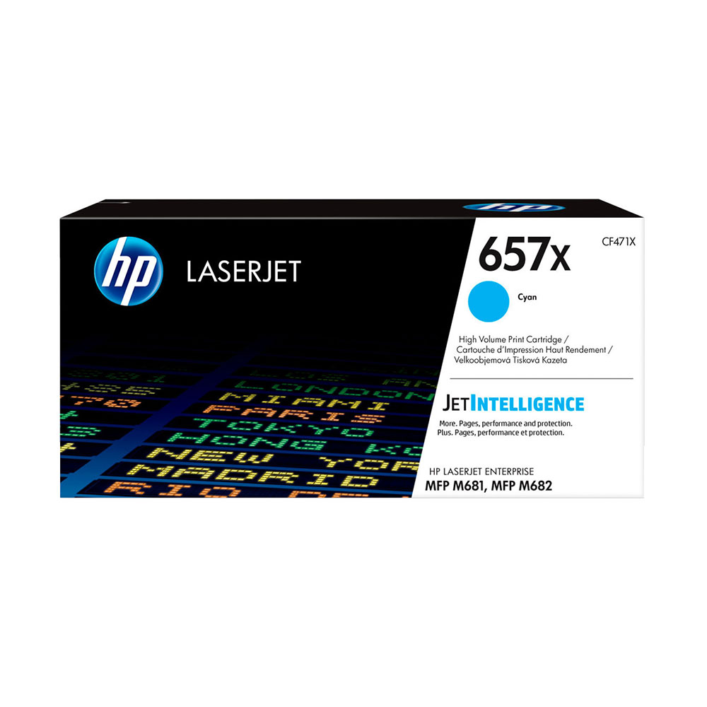 HP 657X Cyan Original LaserJet Toner Cartridge