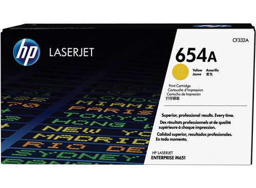 HP 654A Ylw Contract LJ Toner Cartridge