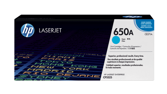 HP 650A Cyan LaserJet Contractual Toner Cartridge