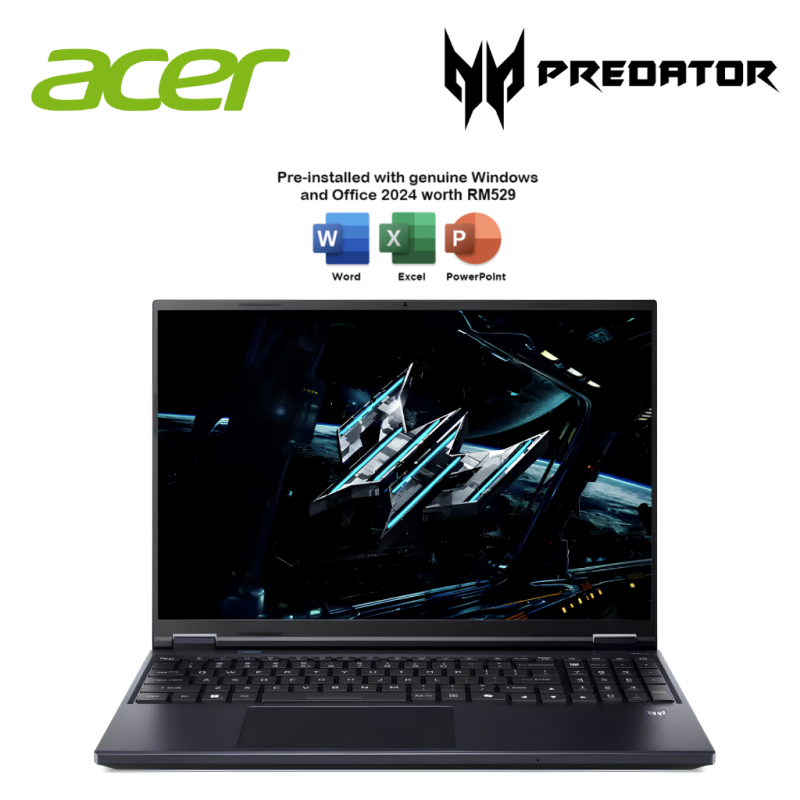 Acer Predator Helios Neo 16 AI PHN16-I31-551G 16" WUXGA Gaming Laptop ( i5-14450HX, 16GB, 512GB, RTX5050, W11, HS+M365)