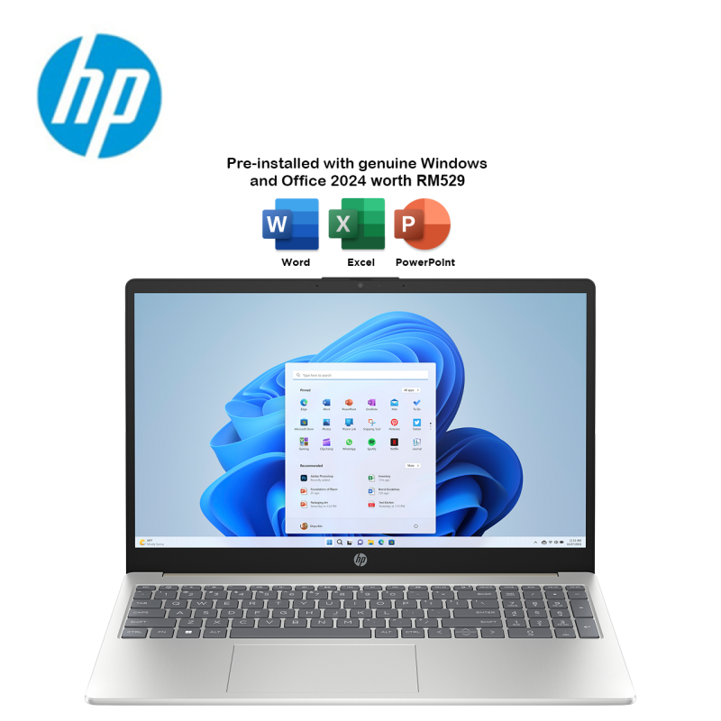 HP 14-em0288AU / 14-em0289AU 14" FHD IPS Laptop (R7 7730U, 8GB, 512GB, AMD, W11, HS+M365)