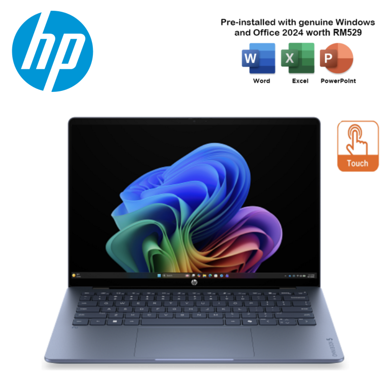 HP OmniBook 5 14-hm0062AU/14-hm0063AU/14-hm0064AU/14-hm0065AU 14" 2K OLED AI Laptop (R5 330, 16GB, 512GB, ATI, W11, HS+M...