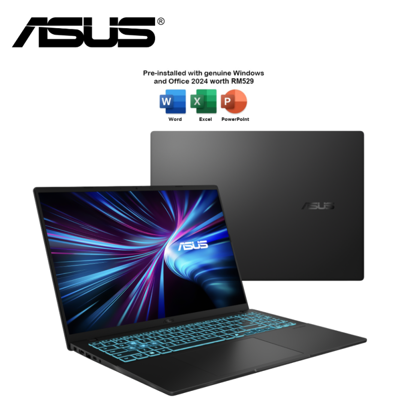Asus V16 V3607V-HTK306WSP 16'' WUXGA Gaming Laptop Black ( C5-210H, 16GB, 512GB SSD, RTX5050 8GB, W11, HS+M365 )