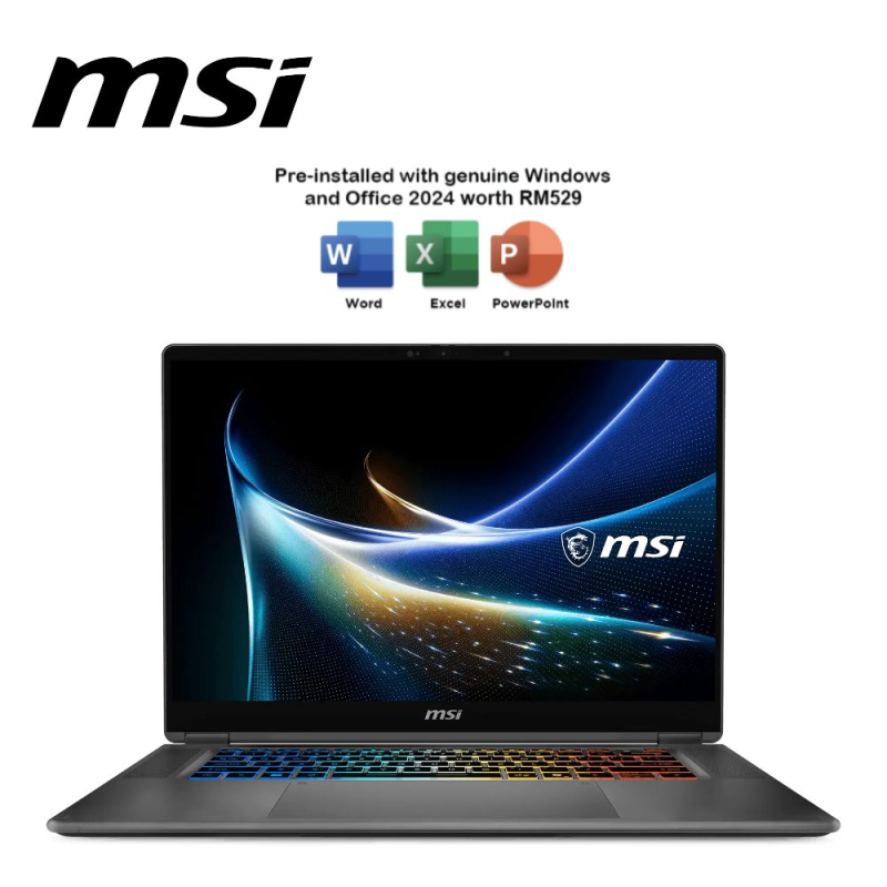 MSI Prestige N16 Flip AI+ C1XMT-212 16" 2.8K OLED Laptop (NVIDIA RTX Spark N1X, 64GB, 1TB SSD, NVIDIA Blackwell, W11 Pro...