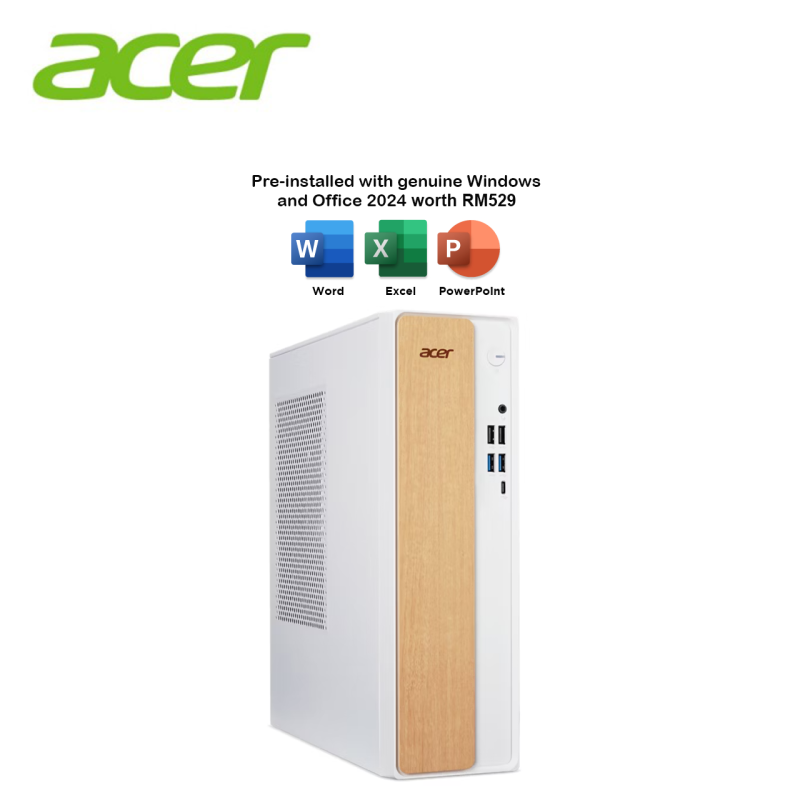 Acer Aspire XC102-PCSO-33200W11 Desktop PC (R3-3320U, 8GB, 512GB SSD, ATI, W11, HS+M365)