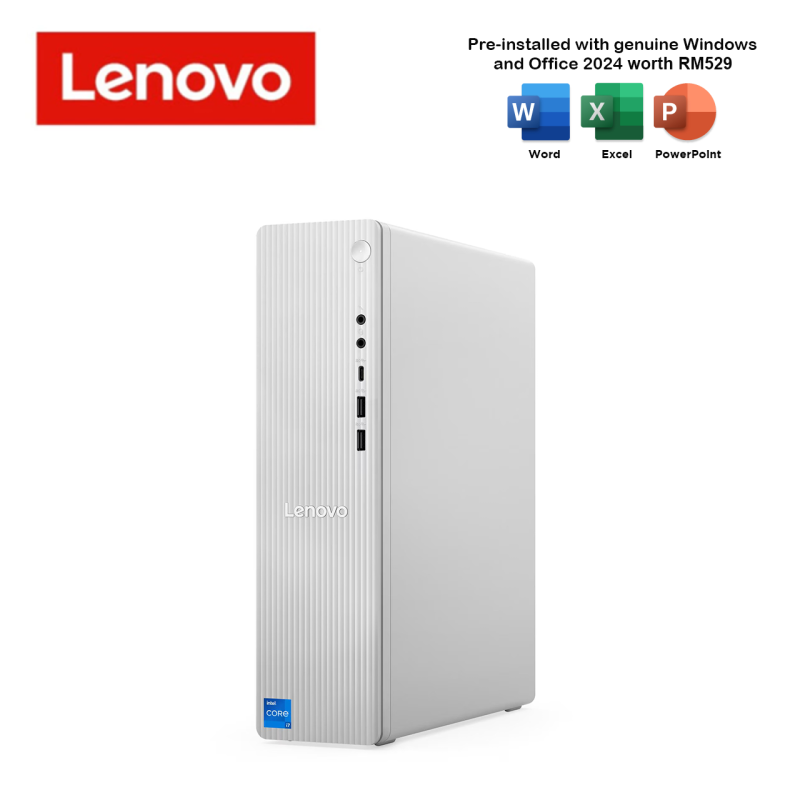 Lenovo IdeaCentre Tower 08IRH9 90XW00ABMI Desktop PC Cloud Grey ( i5-13420H, 8GB, 512GB SSD, Intel, W11, HS+M365 )