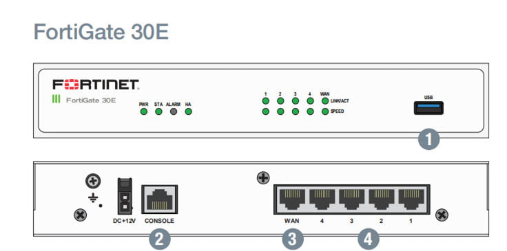 Fortinet FortiGate 30E and 1YR 8x5 UTM Protection BDL (FG-30E-BDL) Firewall, Fortinet image