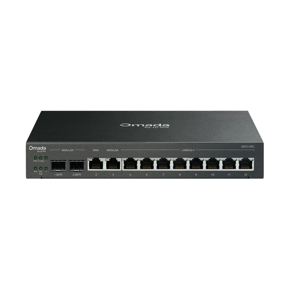 TP-Link Omada Gigabit VPN Router with PoE+ Ports and Controller Ability (ER7212PC)