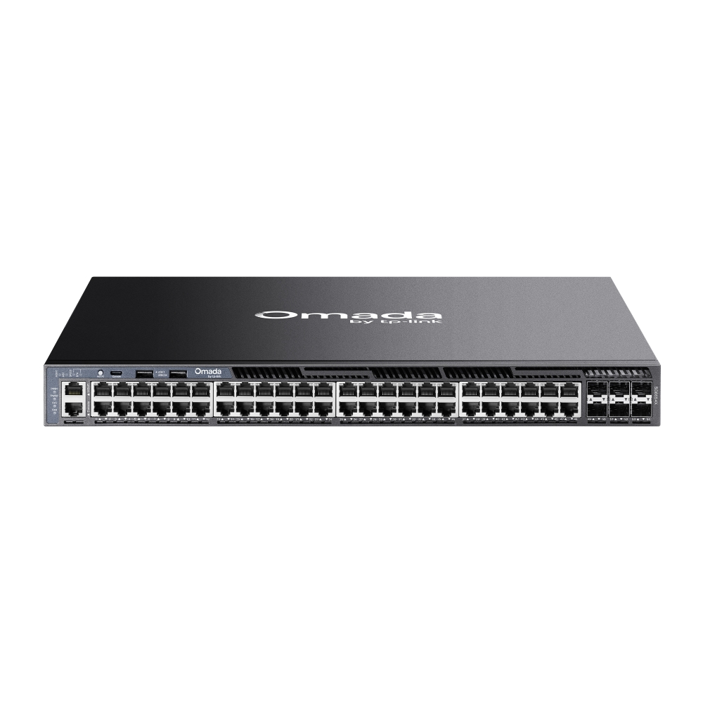 TP-Link Omada 48-Port Gigabit Stackable L3 Managed Switch with 6 10GE SFP+ Slots (SG6654X)