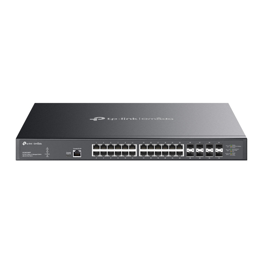 TP-Link Omada 32-Port 10GE L2+ Managed Switch with 24-Port PoE++ (SX3832MPP)