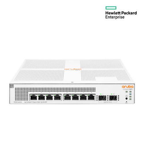 HPE Aruba Instant On 1930 8G Class4 PoE 2SFP 124W Switch (JL681A, 8Port, 10/100/1000 Ports, 20Gbps, 1.5MB)