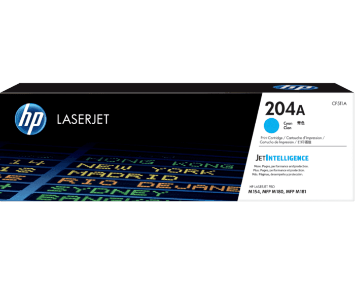 HP 204A Cyan LaserJet Toner Cartridge (CF511A)
