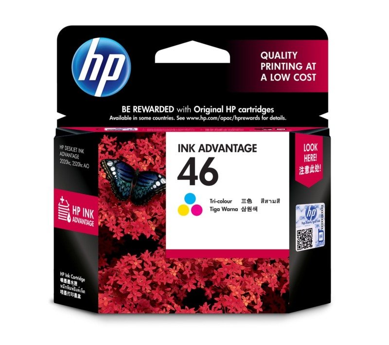 HP 46 Tri-color Ink Cartridge (CZ638AA)